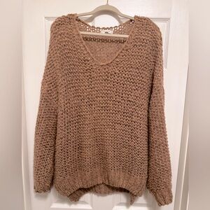 Blu Pepper Chunky Blush Knit Sweater